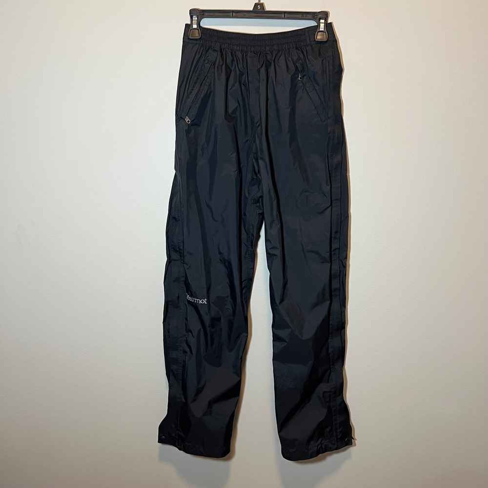 Marmot Women's Precip Eco Full Zip Rain Pants Black Small Waterproof Hiking
